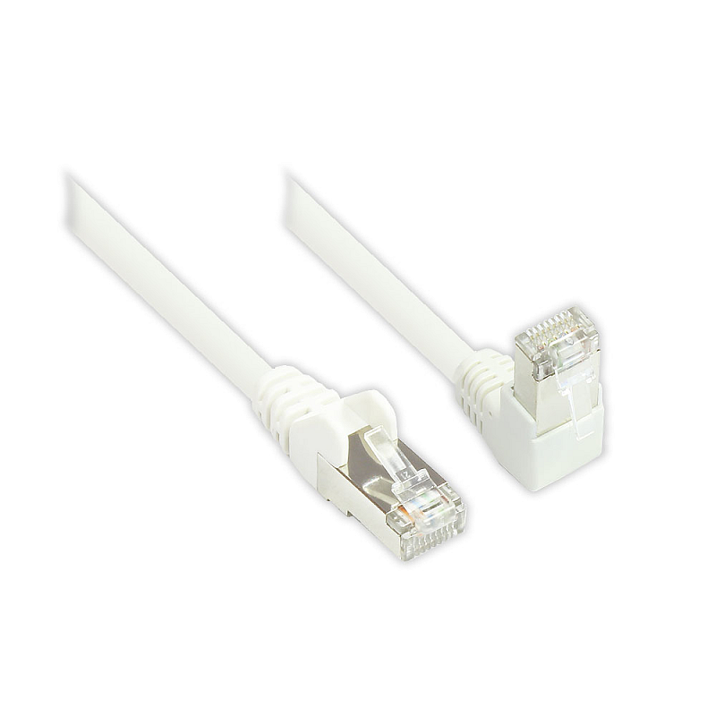 Alcasa 806W-010W Netzwerkkabel Weiß 1 m Cat6 S/FTP (S-STP)
