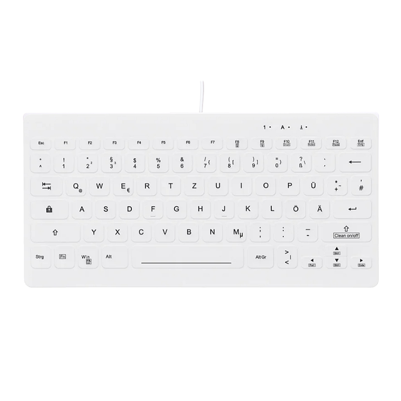 Contour Design Active Key Contour QuickClean Medizinische Tastatur Abnehmbare Abdeckung Mini Kabelgebunden Weiß DE C4112