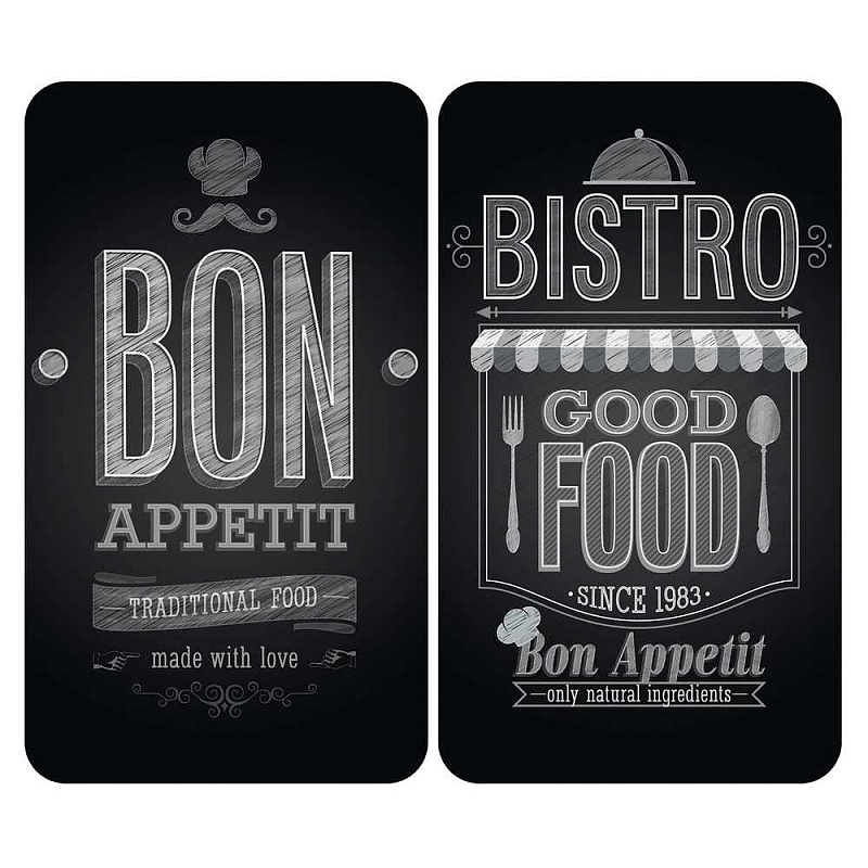 WENKO Bon Appetit Küchen-Schneidebrett Rechteckig Glas, Kunststoff Mehrfarbig