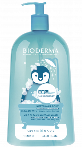 Bioderma ABCDerm Foaming Gel 1000 ml Duschgel Unisex Körper & Gesicht