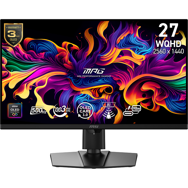 MSI MPG 271QRDE QD-OLED X50 Computerbildschirm 67,3 cm (26.5") 2560 x 1440 Pixel Wide Quad HD Schwarz