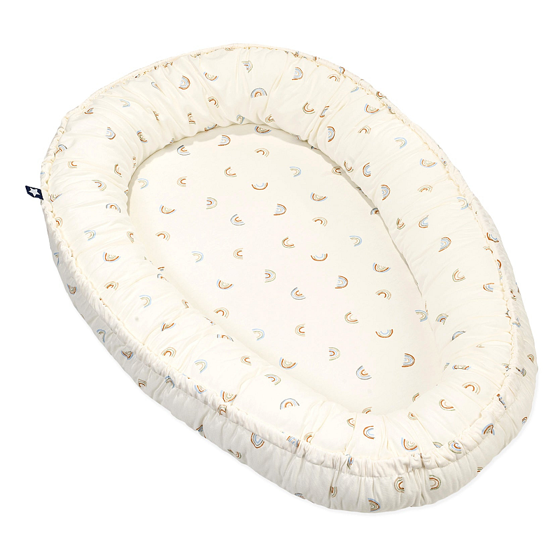 Julius Zöllner NIDO Jersey Babynest Baumwolle, Polyester Beige, Mehrfarbig
