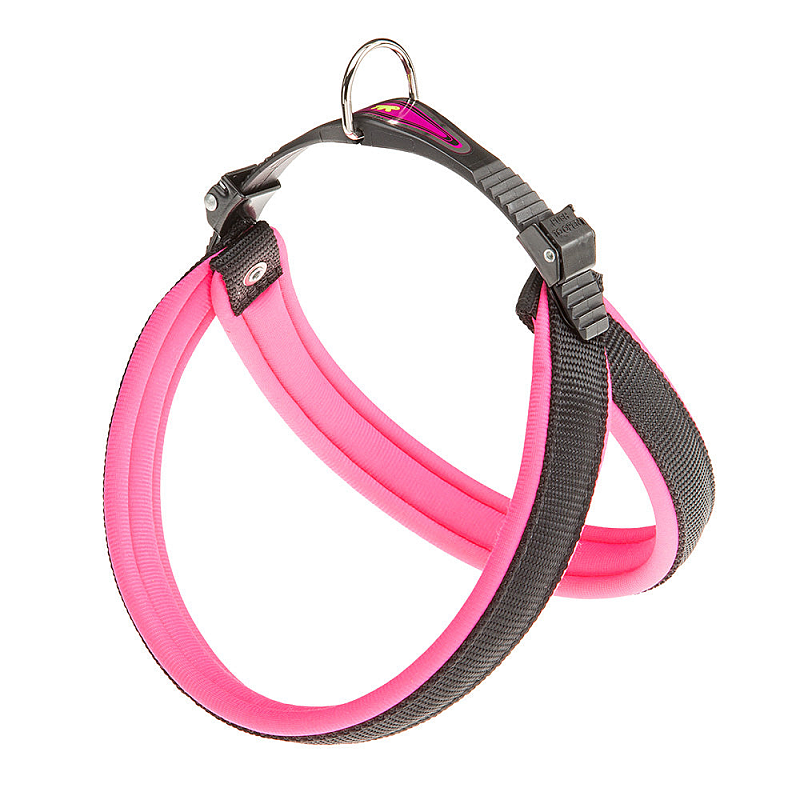 Ferplast Agila Fluo Schwarz, Fuchsie Nylon Hund Westengeschirr