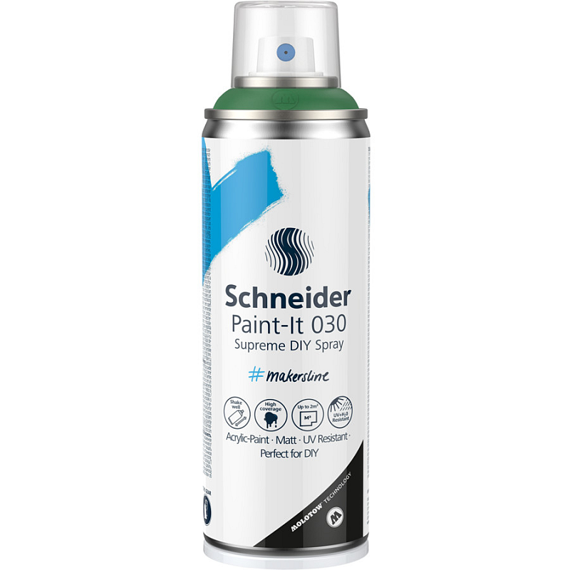 Schneider Schreibgeräte Paint-It 030 Supreme DIY Spray Acrylfarbe 200 ml Grün Sprühdose