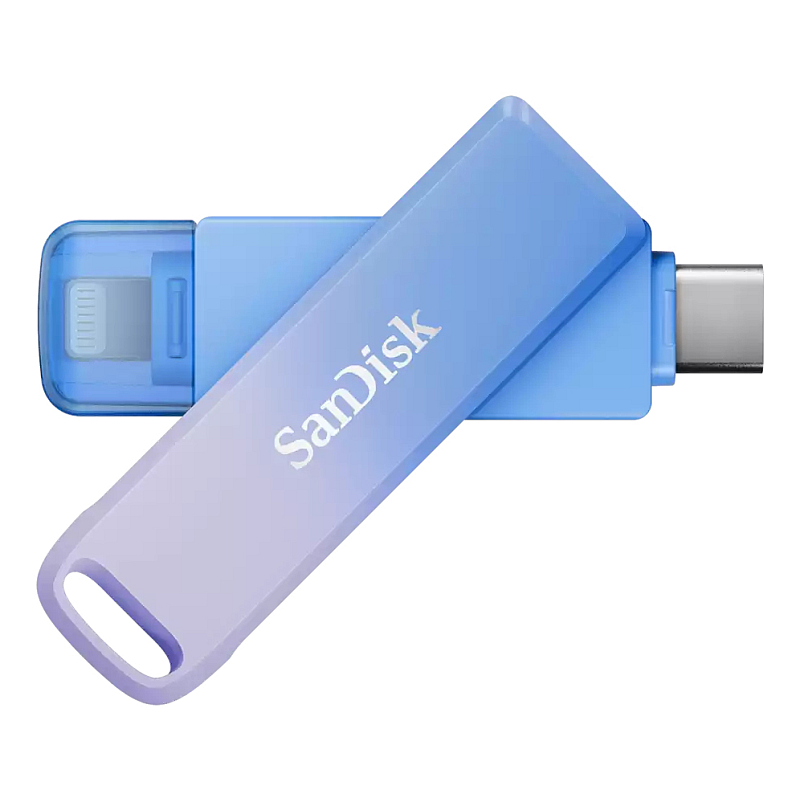 SanDisk Creator Phone Drive USB-Stick 128 GB USB Type-C / Lightning 3.2 Gen 1 (3.1 Gen 1) Blau, Lila