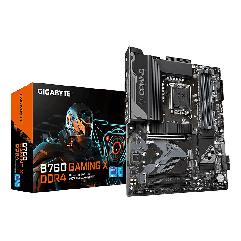 GIGABYTE B760 GAMING X DDR4 Motherboard - Unterstützt Intel Core 14. Generation CPUs, 8+1+1 Phasen Digital VRM, bis zu 5333MHz DDR4 (OC), 3xPCIe 4.0 M.2, 2.5GbE LAN, USB 3.2 Gen 2