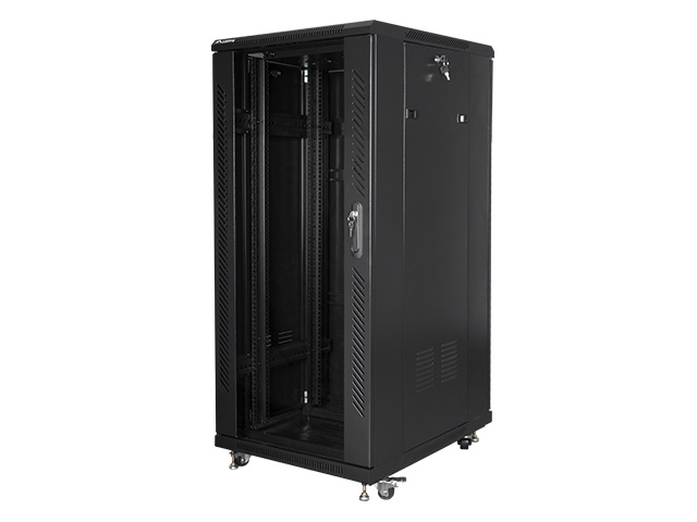 Lanberg FF01-6827-12B Rack 27U Freistehendes Gestell Schwarz