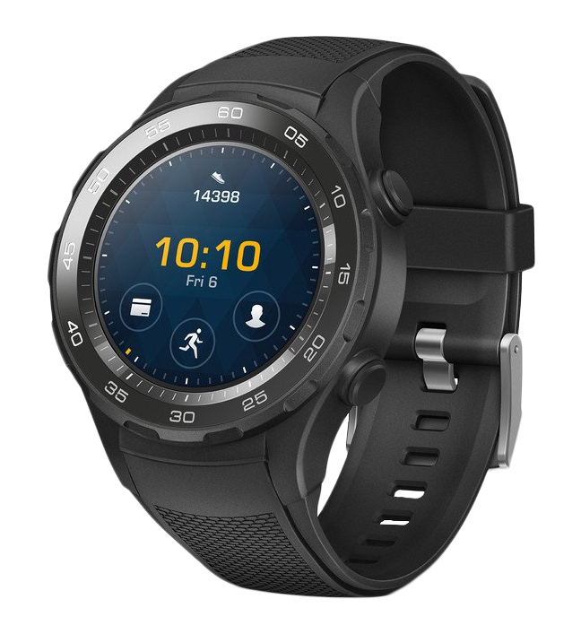 Huawei WATCH 2 Smartwatch/ Sportuhr 3,05 cm (1.2") AMOLED 45 mm Digital 390 x 390 Pixel Schwarz WLAN GPS