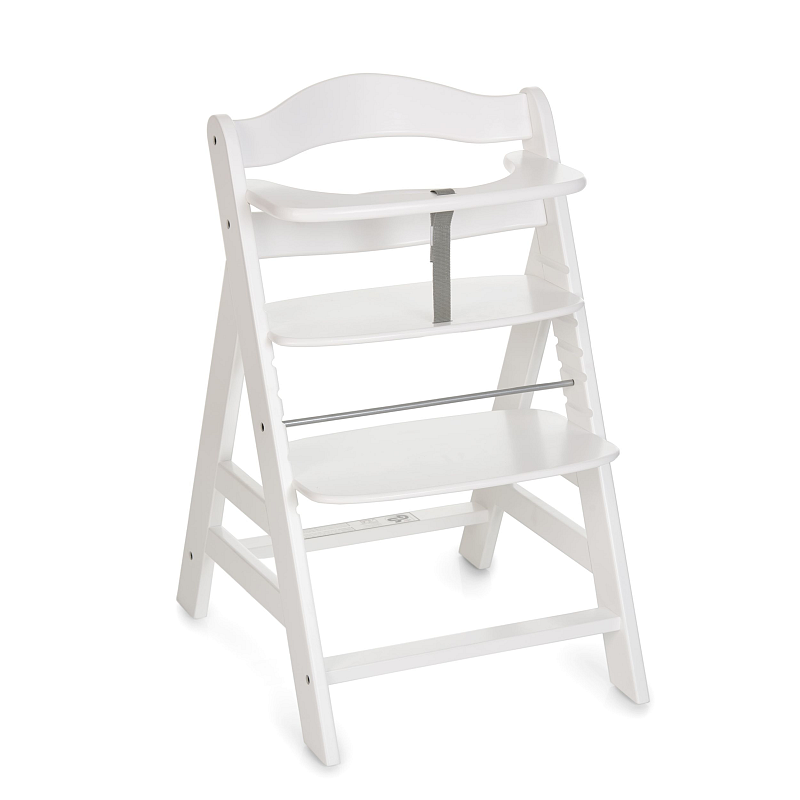 Hauck Alpha+ Traditioneller Hochstuhl Harter Sitz Weiß