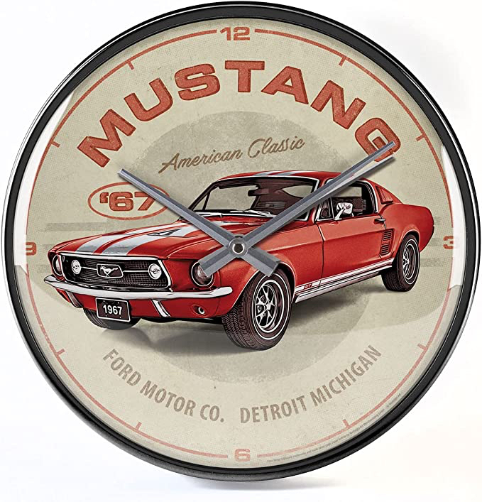 Nostalgic Art Ford Mustang Quarzuhr Rund Mehrfarbig