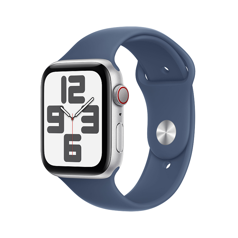 Apple Watch SE OLED 44 mm Digital 368 x 448 Pixel Touchscreen 4G Silber WLAN GPS