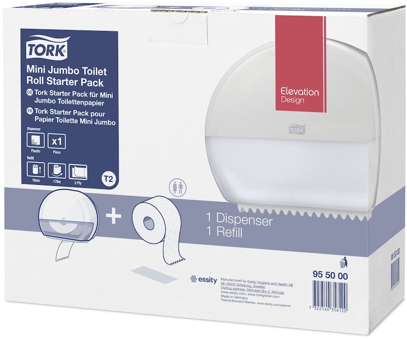 Tork 955000 Toilettenpapierspender Weiß Rollen-Toilettenpapierspender