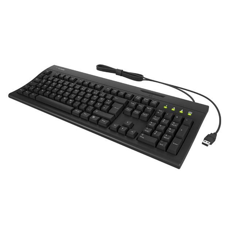 KeySonic KSK-8041U-CR Full-Size mechanischeTastatur mit Smart Cardreader, USB, schwarz