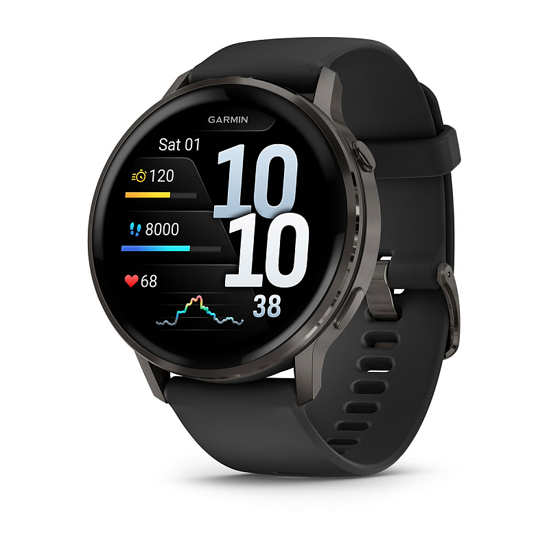 Garmin Venu 4 3,56 cm (1.4") AMOLED 45 mm Digital 454 x 454 Pixel Touchscreen Schwarz WLAN GPS