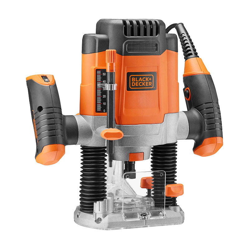 Black & Decker KW1200E-QS Fräser/Trimmer Schwarz, Orange 28000 RPM 1200 W