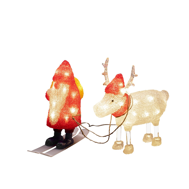 Konstsmide Acrylic Santa&Reindeer Leichte Dekorationsfigur 40 Glühbirne(n) LED 3,6 W G