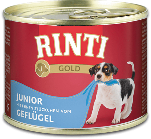 RINTI 4000158910387 Hunde-Dosenfutter Geflügel Welpe 185 g