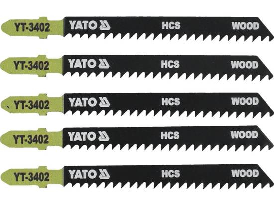 Yato YT-3402 Sägeblatt für Stichsägen, Laubsägen & elektrische Sägen Stichsägeblatt Hartstahl (HCS) 5 Stück(e)