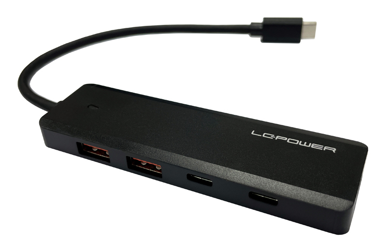 LC-Power LC-HUB-U3-4-C Schnittstellen-Hub USB 3.2 Gen 2 (3.1 Gen 2) Type-A 10000 Mbit/s Schwarz