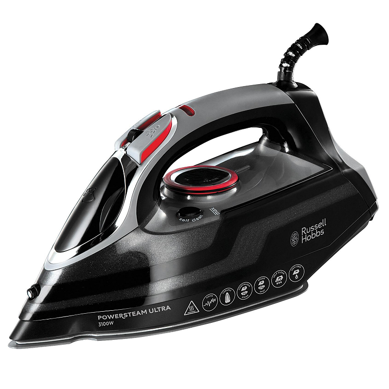 Russell Hobbs 20630-56 Bügeleisen Trocken- & Dampfbügeleisen Keramik-Bügelsohle 3100 W Schwarz, Grau