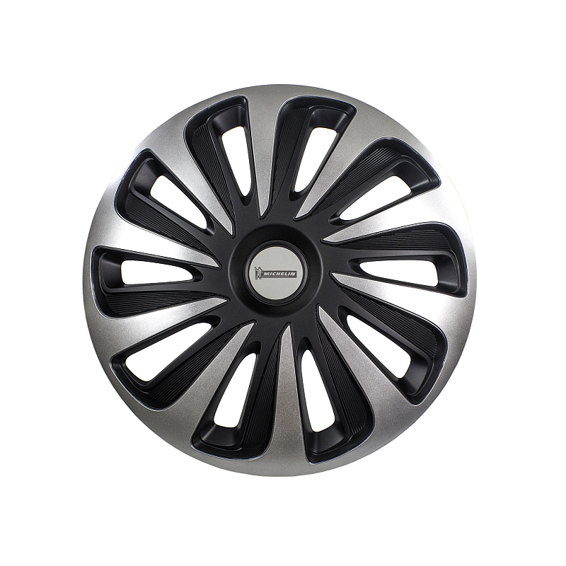 MICHELIN 9122 Radkappe 38,1 cm (15") Acrylnitril-Butadien-Styrol (ABS) Schwarz, Silber 4 Stück(e)