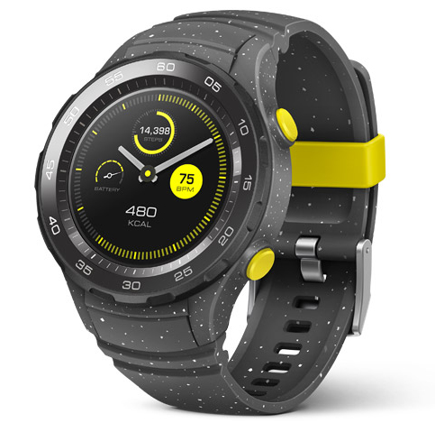 Huawei Watch 2 3,05 cm (1.2") AMOLED Digital 390 x 390 Pixel Schwarz WLAN GPS
