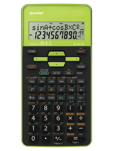 Sharp EL531TH Taschenrechner Tasche Wissenschaftlicher Taschenrechner Schwarz, Grün