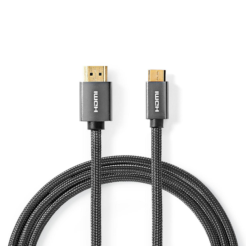 Nedis CVTB34500GY20 HDMI-Kabel 2 m HDMI Typ A (Standard) Grau
