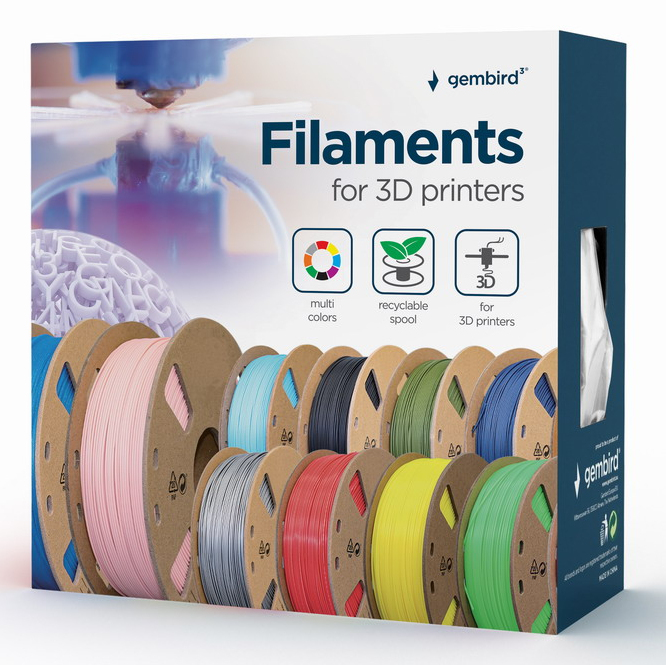 Gembird 3DP-PLA1.75-01-B 3D-Druckmaterial Polyacticsäure (PLA) Blau 1,4 kg