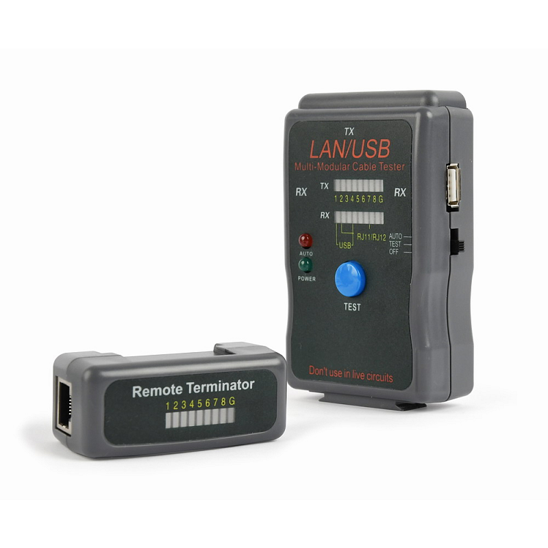 Cablexpert NCT-2 Netzwerkkabel-Tester Schwarz