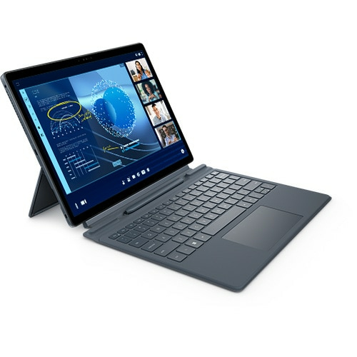 DELL Latitude 7350 Detachable Intel Core Ultra 7 164U Hybrid (2-in-1) 33 cm (13") Touchscreen 3K 16 GB LPDDR5x-SDRAM 512 GB SSD Wi-Fi 7 (802.11be) Windows 11 Pro Deutsch Schwarz