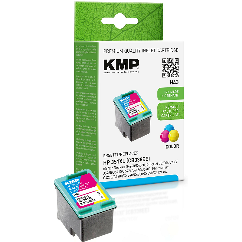KMP H43 Druckerpatrone 1 Stück(e) Cyan, Magenta, Gelb