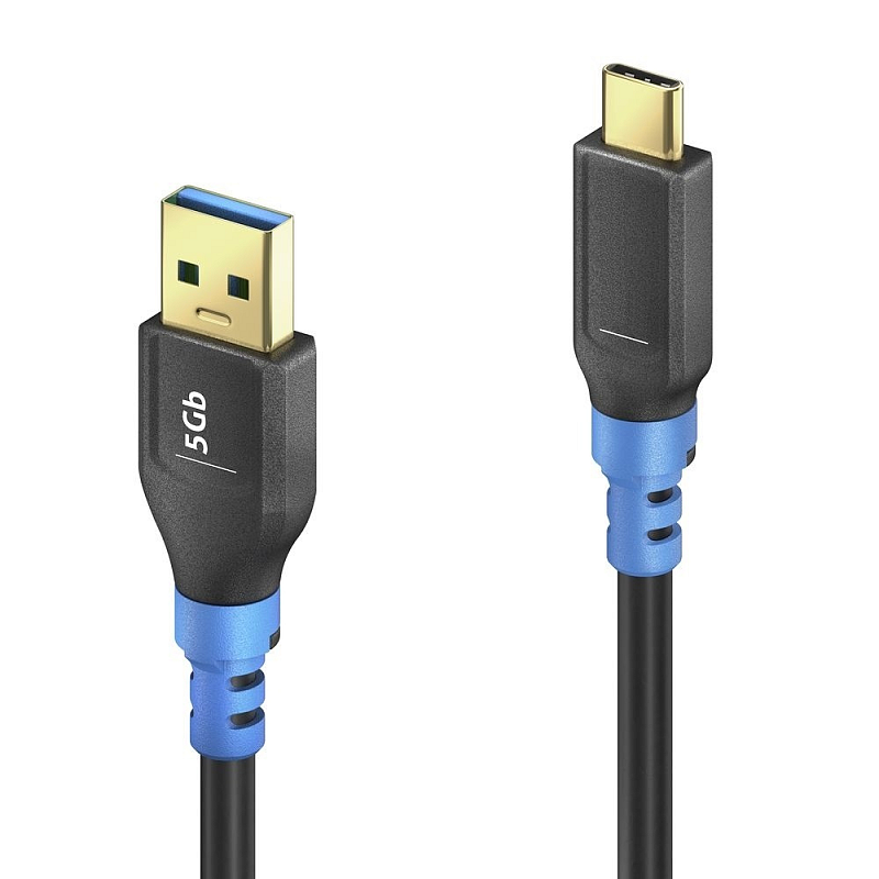 PureLink FI-U320-005 USB Kabel USB 3.2 Gen 1 (3.1 Gen 1) 0,5 m USB A USB C Schwarz, Blau