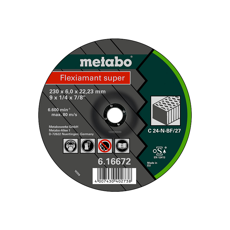 Metabo 616660000 Rotierendes Schleifwerkzeug Zubehör Beton, Stein Schleifscheibe