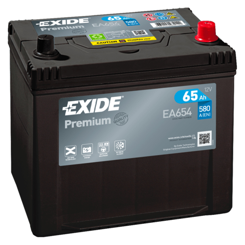 Exide Premium EA654 Fahrzeugbatterie EFB (Enhanced Flooded Battery) 65 Ah 12 V 580 A Auto