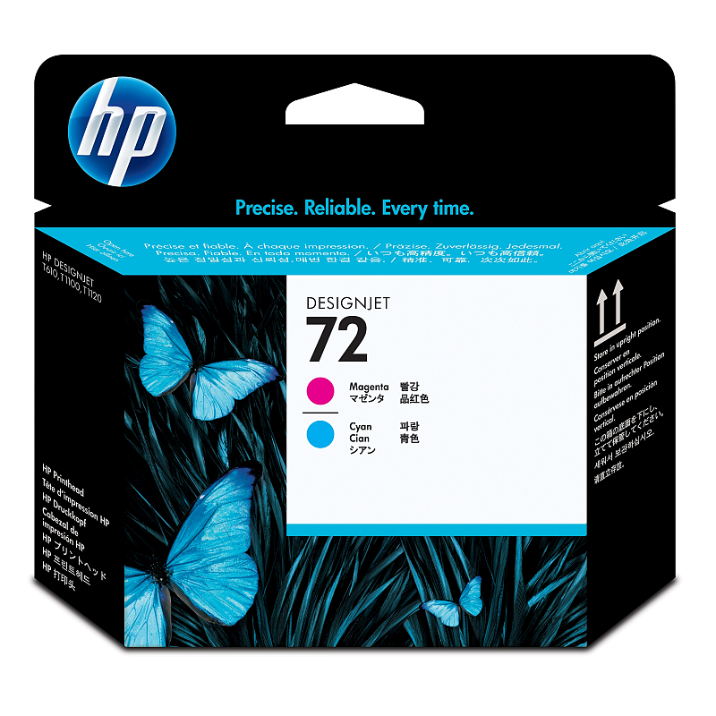 HP 72 Magenta und Cyan Druckkopf
