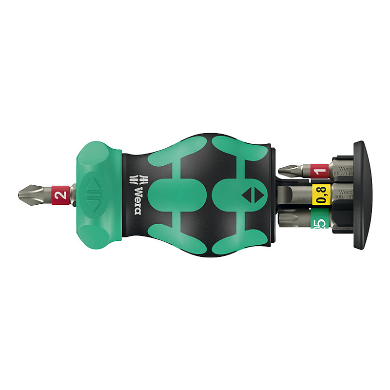 Wera Kraftform Kompakt Stubby magazine RA 1 Multi-Bit-Schraubendreher Gerader Schraubendreher