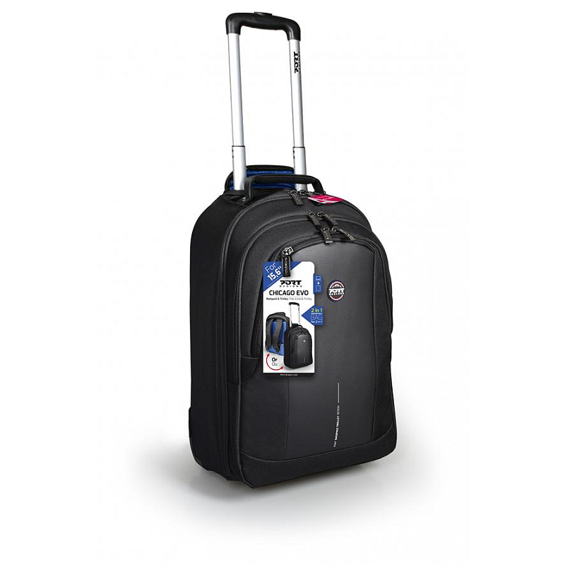 Port Designs CHICAGO EVO 39,6 cm (15.6") Trolley-Koffer Schwarz