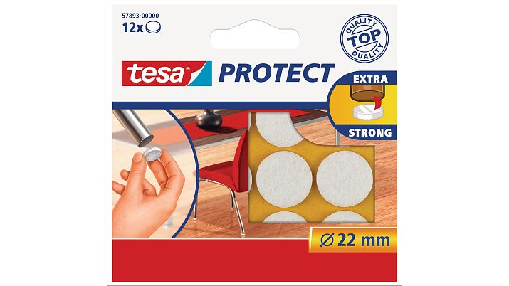 TESA 57893-00001-01 Filzgleiter für Möbel 12 Stück(e) Rund