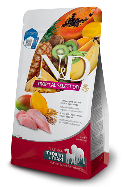 Farmina Pet Food 8010276042262 Hunde-Trockenfutter 10 kg Adult Huhn, Fruits