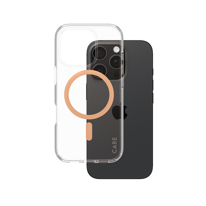 PanzerGlass CARE™ by ® Urban Combat Case Transparent m. Peachy MagSafe iPhone 16 Pro