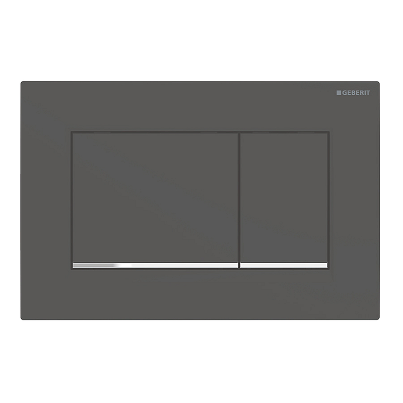 Geberit 115.883.14.1 Ersatzteil für Toilettenspülung Spülplatte Schwarz, Rot, Chrom