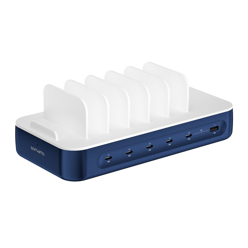 4smarts 541279 Ladegerät für Mobilgeräte Universal Navy, Weiß AC Schnellladung Drinnen