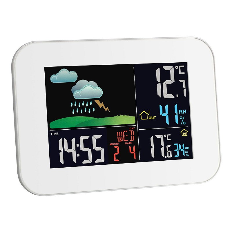 TFA-Dostmann 35.1136.02 Umgebungsthermometer Elektronisches Umgebungsthermometer Drinnen/Draußen Schwarz, Weiß