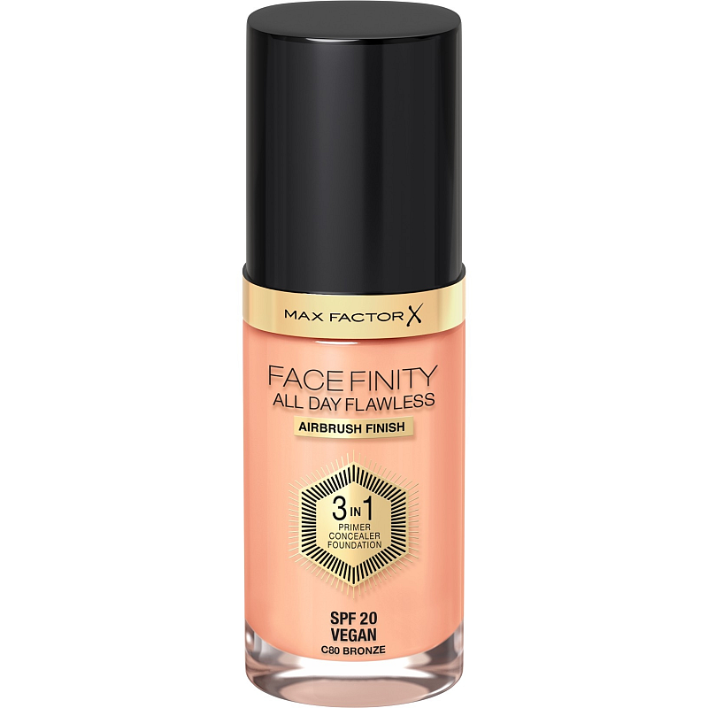 Max Factor Facefinity All Day Flawless 3 in 1 30 ml Pumpenflasche Serum 80 Bronze
