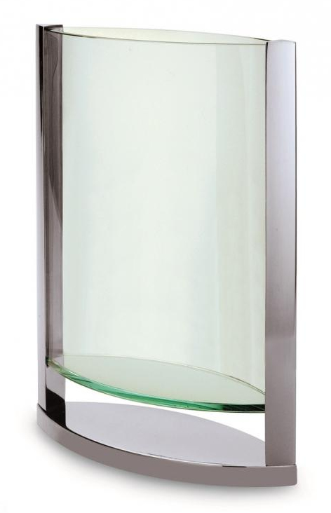 Philippi Decade Vase Zylinderförmige Vase Aluminium, Glas Aluminium, Transparent