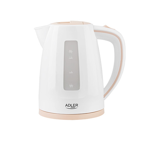 Adler AD 1264 Wasserkocher 1,7 l 2200 W Haselnuss, Weiß