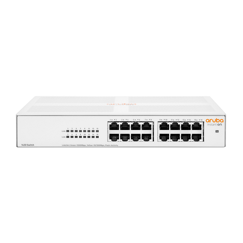 HPE Aruba Networking Aruba Instant On 1430 16G Unmanaged L2 Gigabit Ethernet (10/100/1000) 1U Weiß