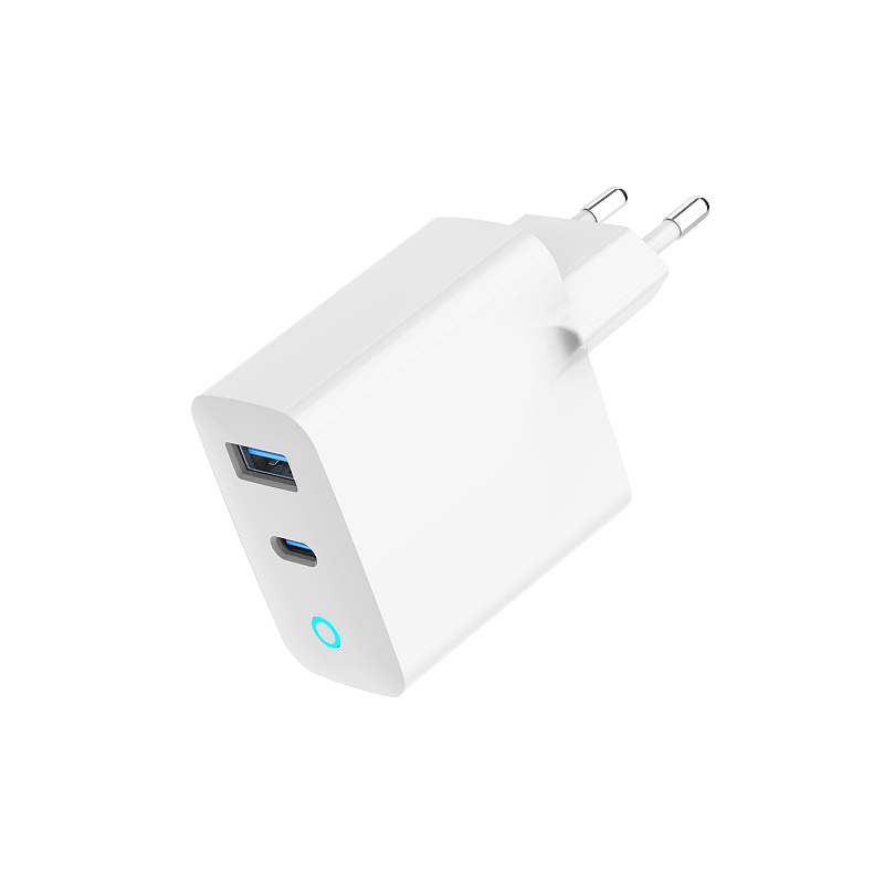 Gembird 2 Port 30W GaN USB Schnellladegerät LED Weiß TA-UC-PDQC30L-W-01 Baby-Videomonitor, Tastatur, Tragbarer Rechner, Handy, Netbook, Tragbarer Lautsprecher, Smartphone, Tablets AC Schnellladung Drinnen