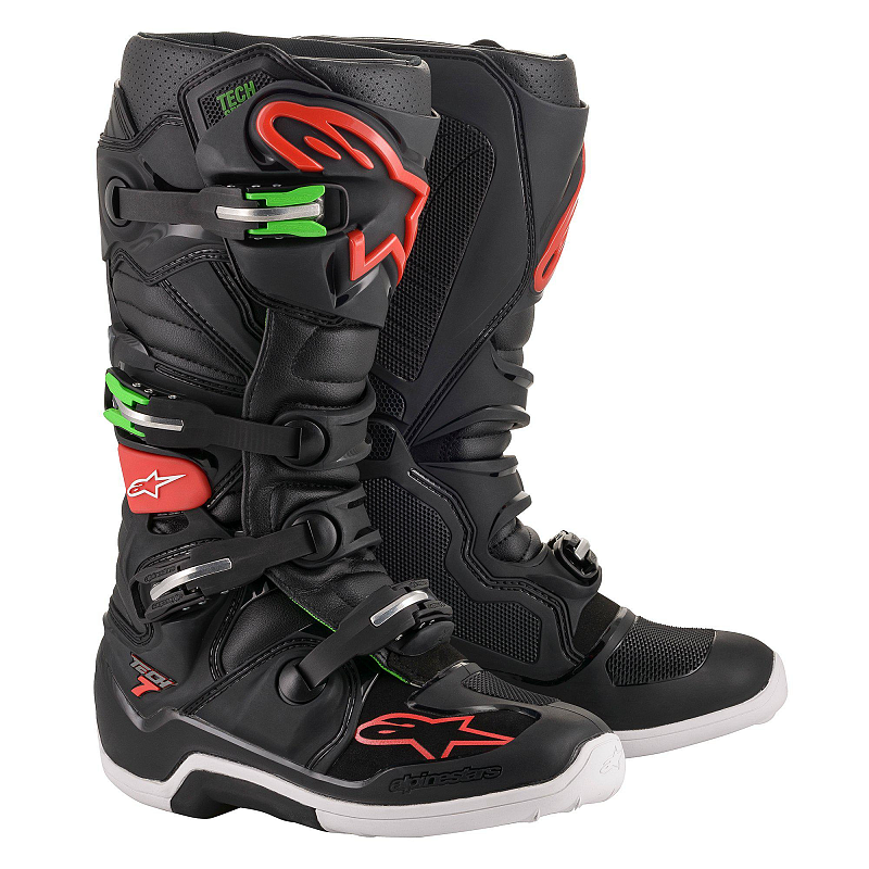 Alpinestars 2012014-1366-16 Motorrad-Schuh Männlich Erwachsener Schwarz, Grün, Rot